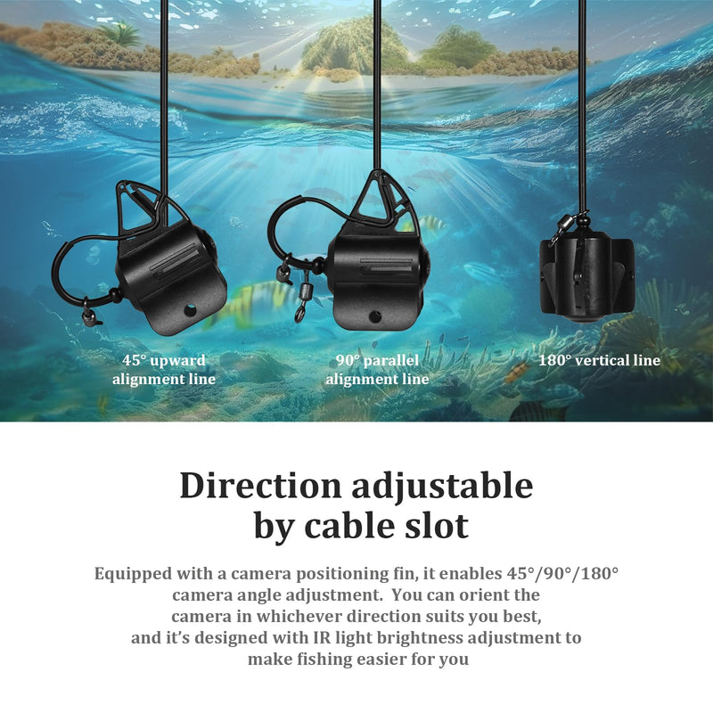 4.3inch Underwater Fishing Camera,65ft Cable 220° Ultra Wide Angle 21pcs IR Lights with Night Vision,Portable Storage Bag,5000mAh Fish Finder for Ice Fishing,Lake,Boat,Kayak Gold