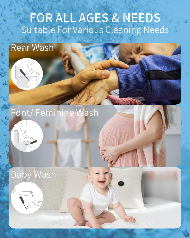 Portable Bidet for Travel Bidet Sprayer 2 Pressure Options, Waterproof, 180° Adjustable Nozzle Handheld Bidet for Postpartum Care Women Men Baby Cleaning