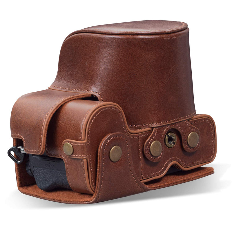 MegaGear MG1943 Ever Ready Genuine Leather Camera Case Compatible with Nikon Z5 - Brown