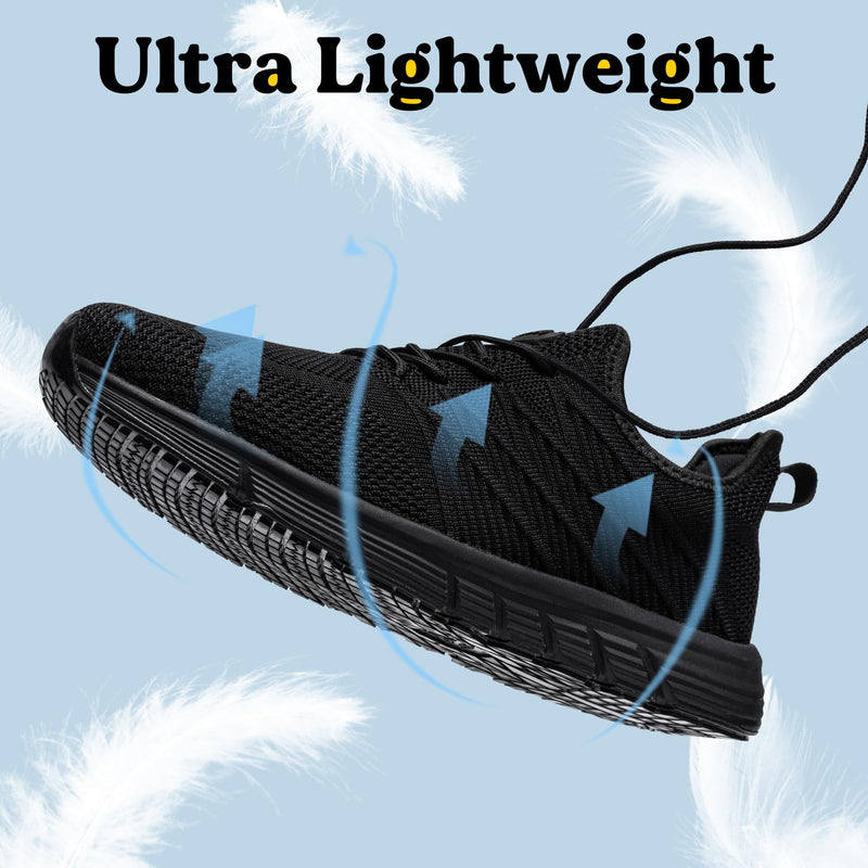 Non Slip Work Shoes for Women Slip On Sneakers Water Resistant Shoe Slip Resistant Food Service Zapatos Antideslizantes para Mujer, Black US 5-11 8 Polar Night