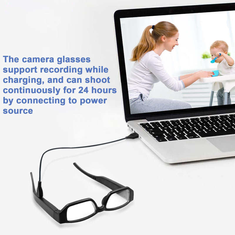 Glasses Camera Wearable Outdoor Sport Action Camera Glasses Video Glasses 1080P HD Recording Motorcycle Riding Portable Smart Glasses for Cycling, Training, Driving, Hiking, Hunting, Fishing