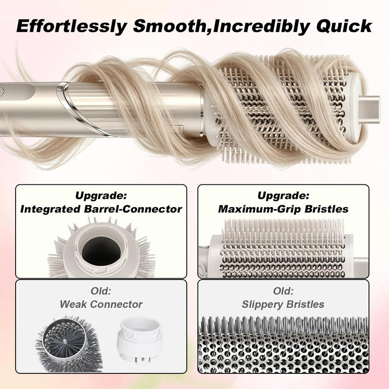 Upgraded Large Round Volumizing Brush for Shark FlexStyle HD400 Series Hair Dryer, Round Brush Attachment Flex Style Hair Volumizer Tool, Full Volume Curling, Smooth Blowout Styling Accessories