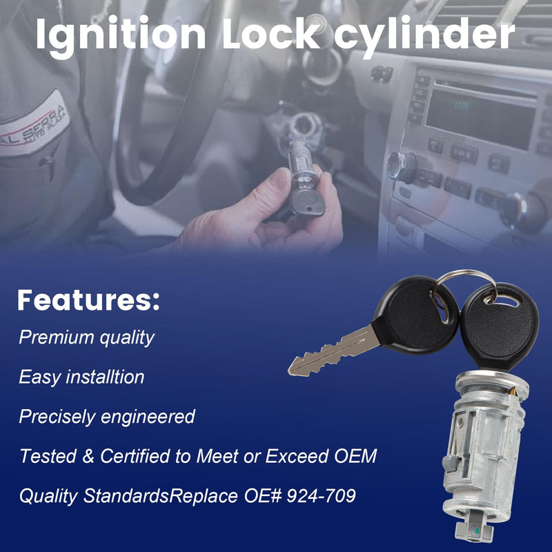 Ignition Switch Lock Cylinder Compatible with 2001-2010 Chrysler Durango Dakota Ram 1500 2500 3500 Pickup Truck Van Replace OE# 924-709