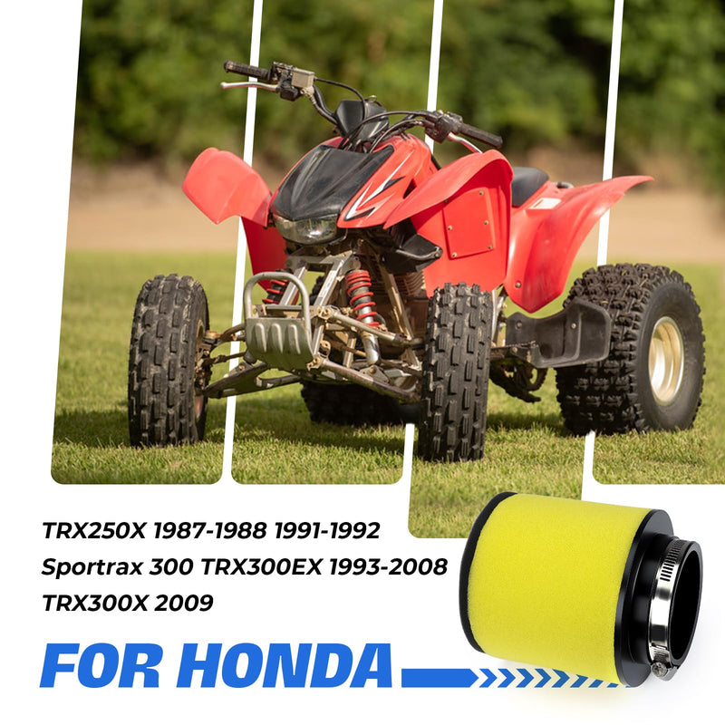 Air Cleaner + Body Cage + Spark plug for Honda 1991-2009 TRX250X TRX300EX TRX300X 17254-HC0-000