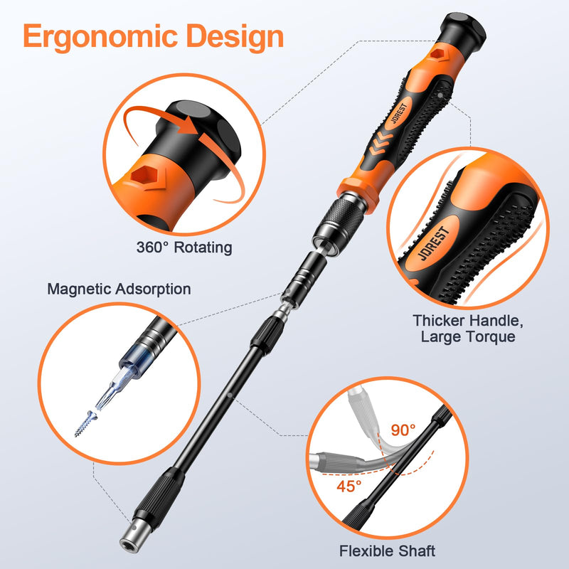  [AUSTRALIA] - JOREST 117 in 1 Precision Screwdriver Set, Tool Gifts for Men, Mini Repair Tool Kit with Torx Triwing Bits, Repair for Computer, Macbook, Laptop, PC, RC, PS5, iphone, Electronics, XBOX, Glasses