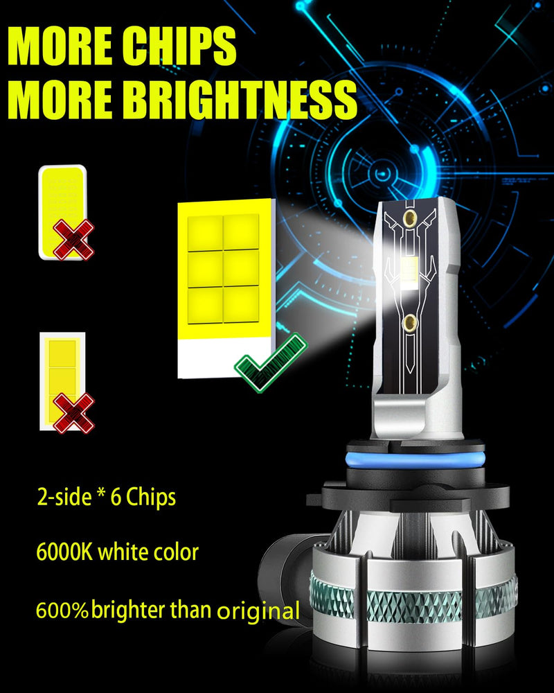 Fits for 1999-2006 Chevy Silverado 1500 2500 High&Low Beam Fog Light Bulbs Accessories,1999 2000 2001 2002 2003 2004 2005 2006 40000LM 6000K White 1:1 as Stock Super Bright fog Lights Bulb,Pack of 4 for Chevy Silverado 1500 2500(1999-2006) 4pcs