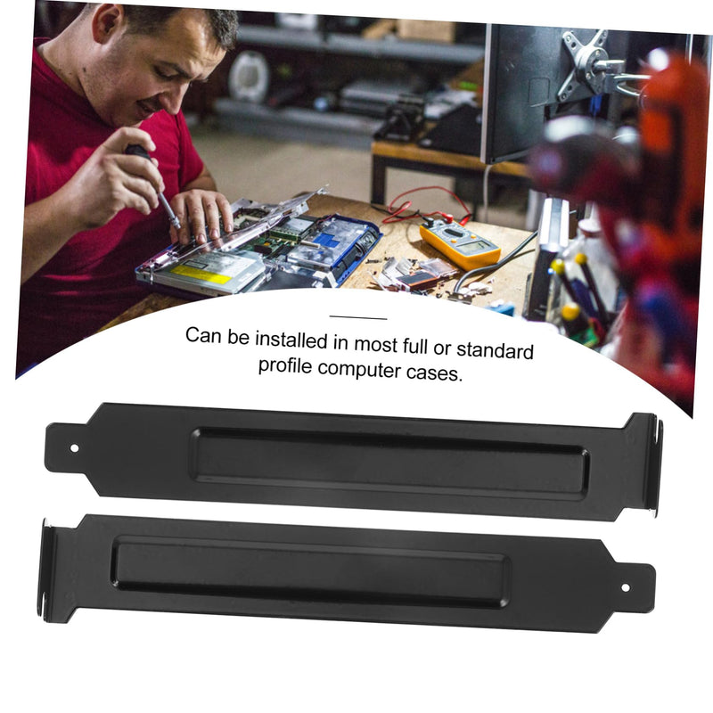 20Pcs Black Stainless Steel Pci Slot Covers, Desktop Pc Case Blanking Plates for Dust Prevention and Ventilation 13X2X1.5CM