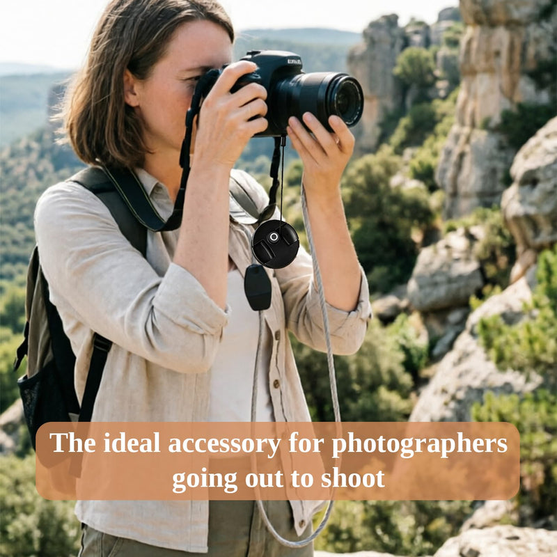 Aprince 10 Pcs Lens Cap Leash Lens Cap Keeper with Elastic String | Camera Accessories compatible with Canon Sony and other lenses, perfect Accessories for photographers shoot outdoors