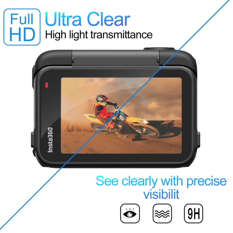 4 pcs Lens Screen Protector made for Insta360 Ace Pro 2 | [Camera Tempered Glass], [Alignment Kit Eazy installation], 9H Hardness, Anti-Scrach, Anti-Bubble, Easy Install