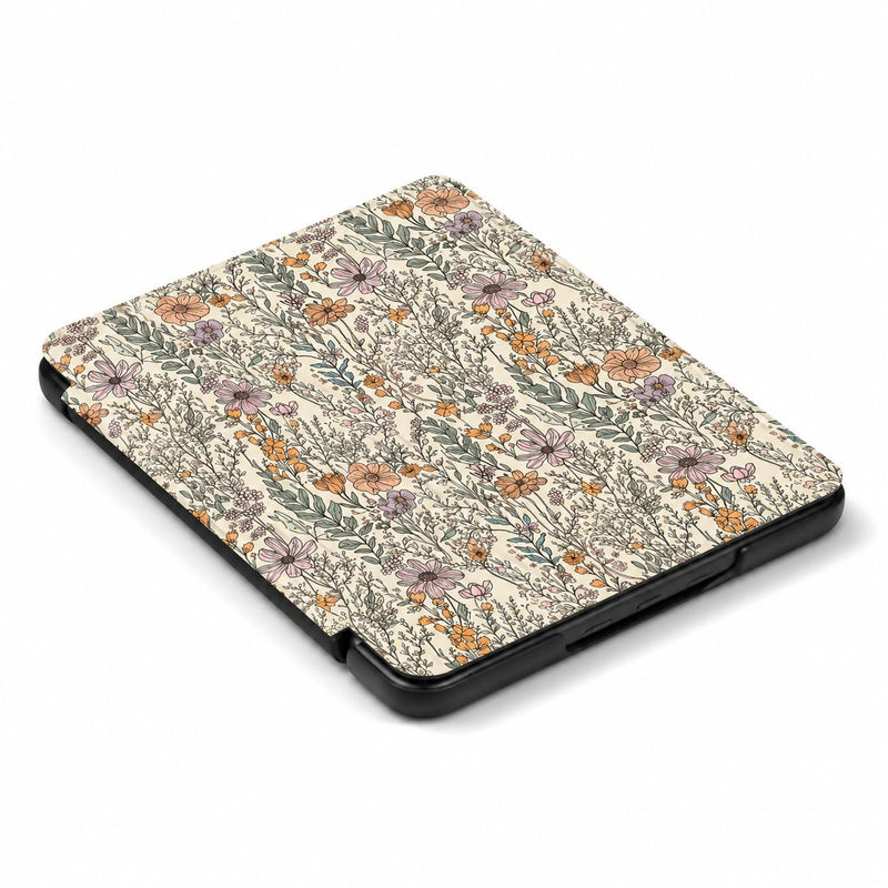 Wildflower Case for Kindle 12th Gen 7" 2024 Release, Boho Slim Case for E Reader 12th 2024 Gen Paperwhite Protective Cover, Bookish Girly Gift Ideas