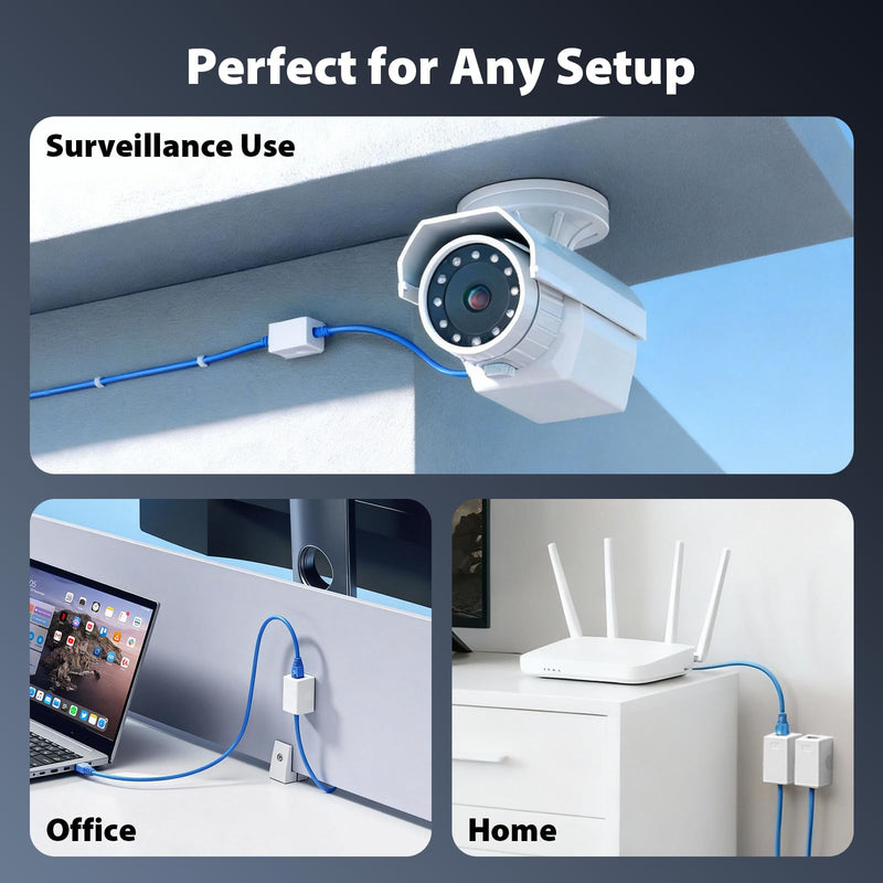 Cyberguys Keystone Jack Surface Mount Box 5-Pack | Universal Compatibility w/Ethernet Keystone Jacks, Flexible Wall/Desk Installation via Screws/Adhesive Tape 1-Port