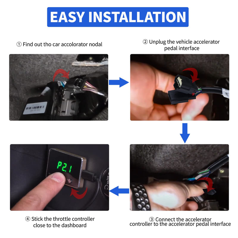 Throttle Response Controller, 9 Drive 9-Mode Smart Electronic Racing Pedal Accelerator for Dodge Challenger Charger Ram Durango Jeep Wrangler JK Grand Cherokee CHRYSLER (807) 807