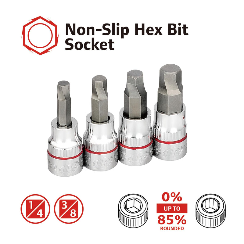 Ingersoll Rand 8 Pc. Tech Solutions Bit Socket Set - Metric- 752041, Silver