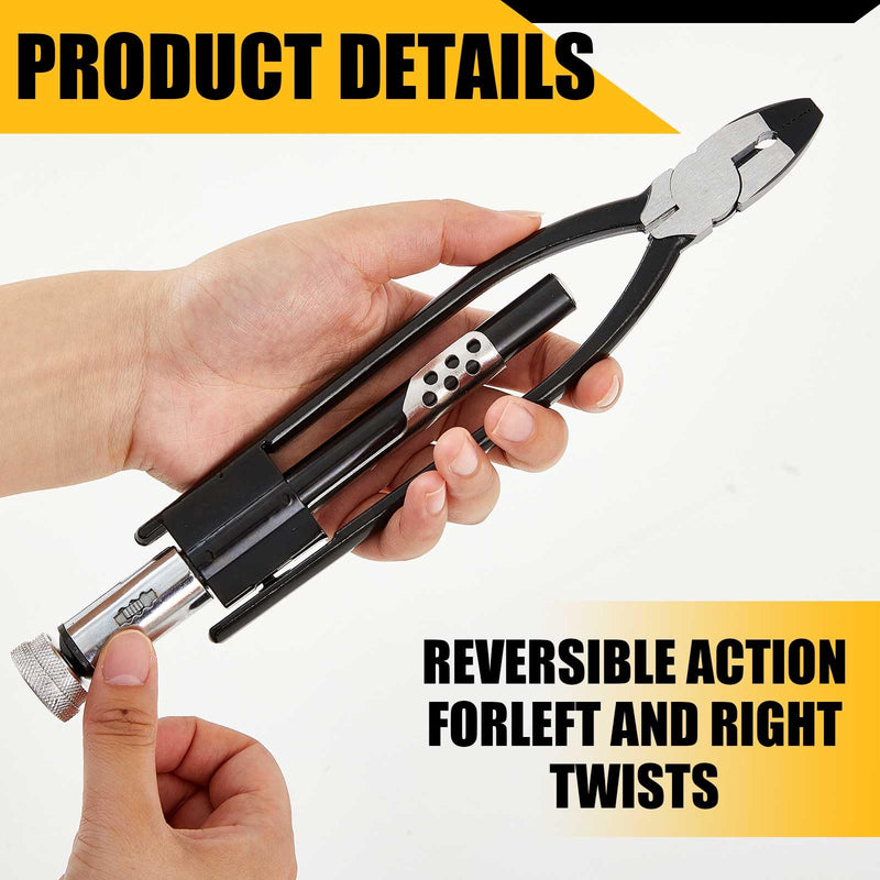 1 Pcs Reversible Safety Wire Twister Pliers Left and Right Twists Aircraft Wire Twisting Tool Automatic Metal Lock Twister for Aircraft Automobile Industries (6 Inch) 1 6 Inch