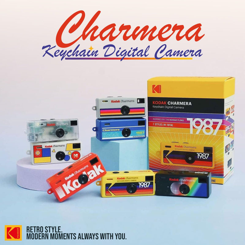 Kodak Charmera Key Chain Digital Camera Bundle | 32GB Memory Card, Storage Case, (4 items)