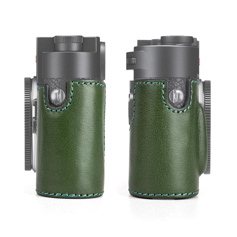 MUZIRI KINOKOO Case for Leica M11 M11-P M EV1, Premium Genuine Leather Protective Half Case for Leica M11/M11-P/M-EV1 Camera, with Hand Grip and Opening Bottom Design - Green