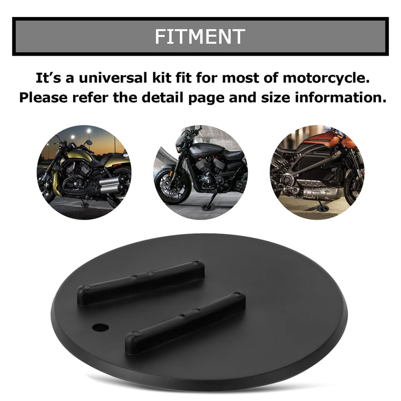 PSLER Motorcycle Kickstand Pad Kick Stand Coaster Puck Parking Stand Support Plate Helps Park Your Bike on Hot Pavement Grass Soft Ground