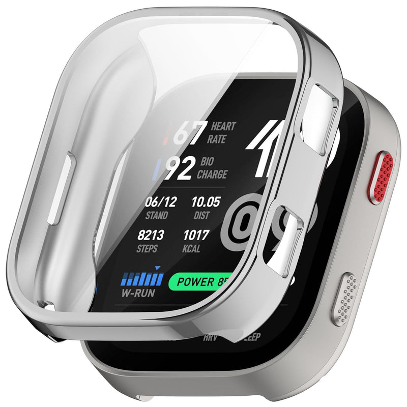 3-Pack Compatible with Amazfit Bip Max Full-Coverage TPU Protective,Lightweight, Scratch-Resistant Watch Case/Available Metallic Plating Colorful Designed for Amazfit Bip Max (Silver&Gold&Blue) Silver&gold&blue