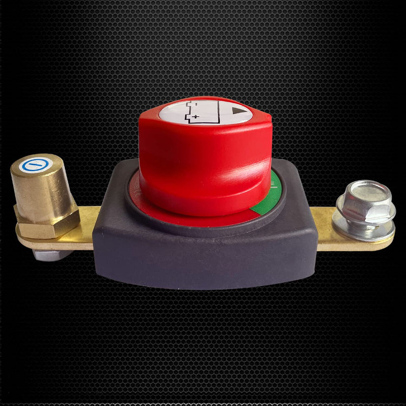 Ampper Side Post Battery Disconnect Switch 12V - 48V, Marine Battery Switch Disconnect Power Cut Shut Off with Adapter for Car, RV and Boat (On/Off) Direct Side Post W/ Adpt