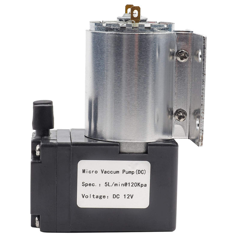 Mini Vacuum Pump, DC 12V 5L/min 120kpa Negative Pressure Suction Pumping with Holder 500mA - 65kpa