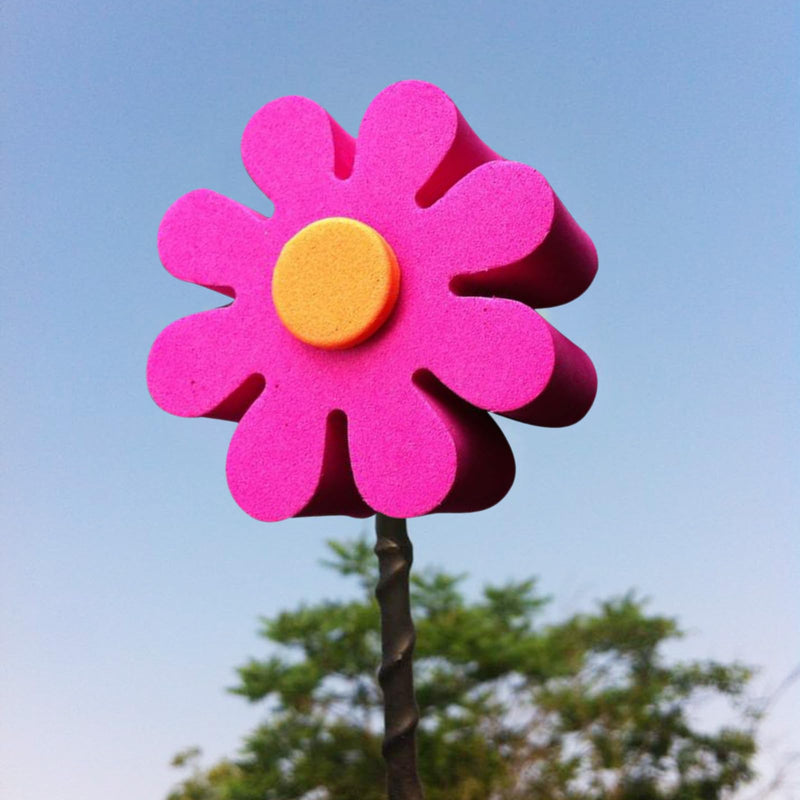 Pink Daisy Car Antenna Topper,Auto Mirror Dangler,Aerial Ball Antenna Topper Cute Dashboard Accessories for Women Men