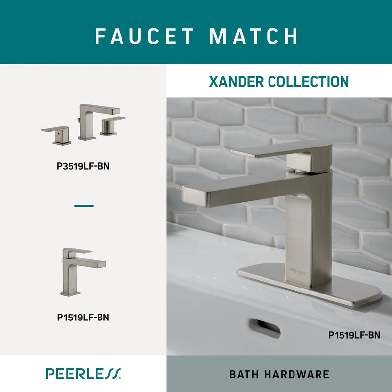 Peerless PA319-BN Xander Towel Ring, SpotShield Brushed Nickel