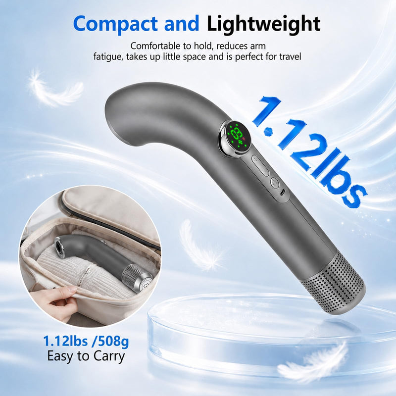 Cordless Hair Dryer, Rechargeable Hair Dryers Portable, 15600mAh Battery Operated, 300W Wireless Hairdryer, 4 Speed & 3 Temp Settings, USB Blow Dryer, 11,0000 RPM Speed, for Travel, Camping