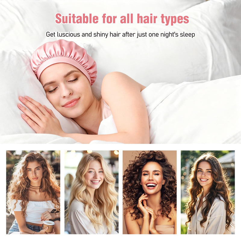 Overnight Hair Rollers, Pack of 11 Heatless Curls Band, Curlers Curls Without Heat with Non-Slip Hair, Curler Sleep Cap, Hairpin & Scrunchies, Wave Formers Hair Band for Long Medium Length