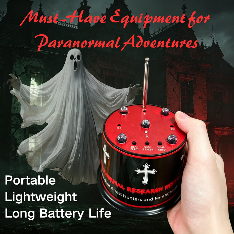 Ghost Hunting Paranormal Investigation Equipment, Next-Gen Ghost Detector with EMF & Auto Temp Deviation Detection, Adjustable 5 Sensitivity Levels with Auto-Calibration, 40-60 hr 9V Battery Powered