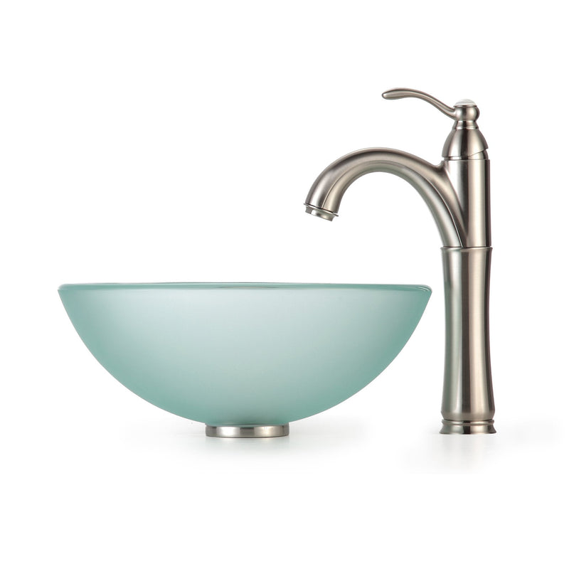 KRAUS Pop-Up Drain and Mounting Ring in Satin Nickel, PU-10-MR-1SN