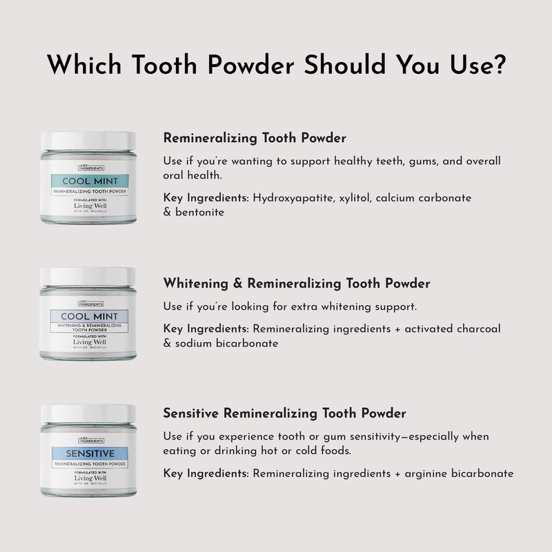 Just Ingredients Remineralizing Tooth Powder - Fluoride-Free, Whitens, Vegan, Clean - 1 oz Whitening 1 Ounce (Pack of 1)