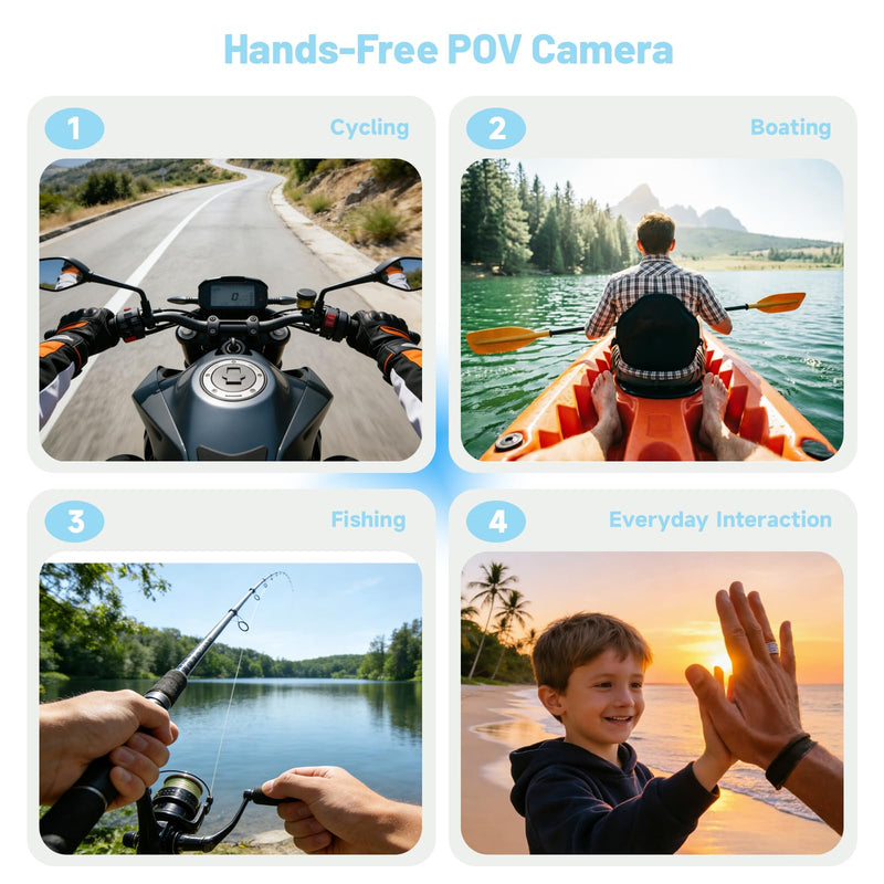 Mini Body Camera 1080P, Thumb Size Wearable Helmet Camera, Clip On Action Cam, Body Cam for Cycling Travel Sports(Black) black