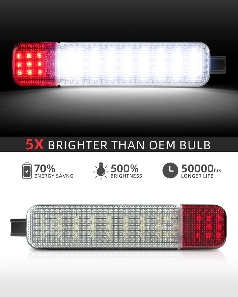 4PCS LED Interior Door Panel Lights Courtesy Light Compatible with 1995-1999 Chevy C/K Silverado Sierra Yukon Door Reflector Light Intended for Hummer H2 2003-2009 4PCS-white+red