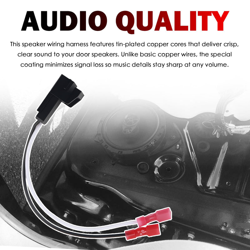 4PCS Door Speaker Adapter Harness OEM#72-4568,Stable Conductive Car Audio & Video Speaker Harness Adapter Compatible with Chevrolet Cadillac Buick,Speakers Wiring Harnesses