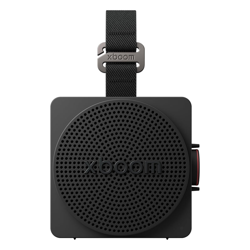 LG xboom Mini by will.i.am Portable Outdoor Bluetooth Speaker, up to 10 Hours, IP67 Dust and Water Resistant, Adjustable Hanging Strap, Black