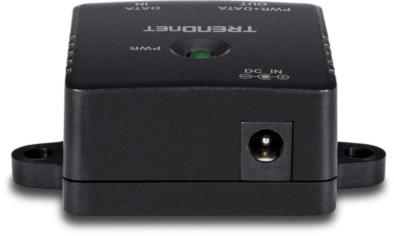 TRENDnet Gigabit Power Over Ethernet Injector, Full Duplex Gigabit Speeds, 1 x Gigabit Ethernet Port, 1 x PoE Gigabit Ethernet Port, Network Devices Up to 100M (328 ft), 15.4W, Black, TPE-113GI Gigabit PoE Injector