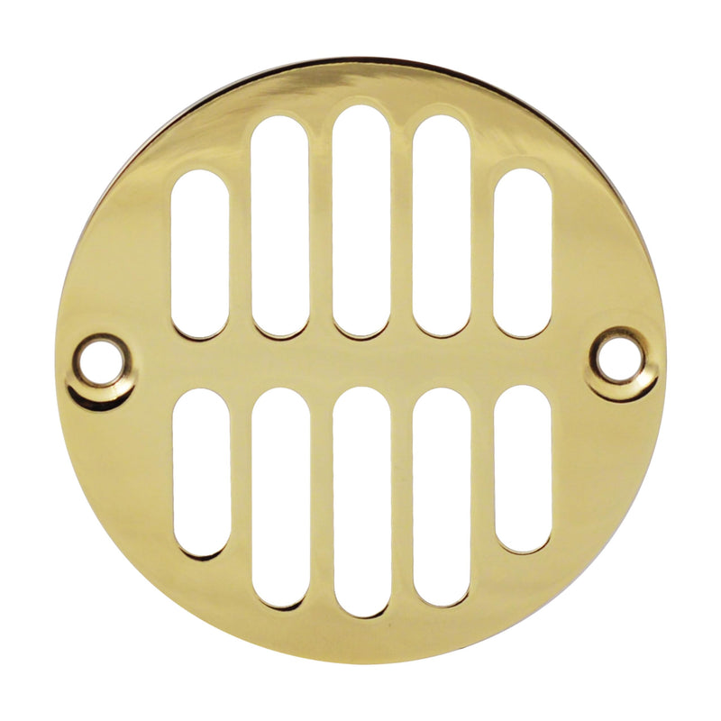Westbrass Shower Strainer Set with Screws, Grill and Crown, Polished Brass, D312-03