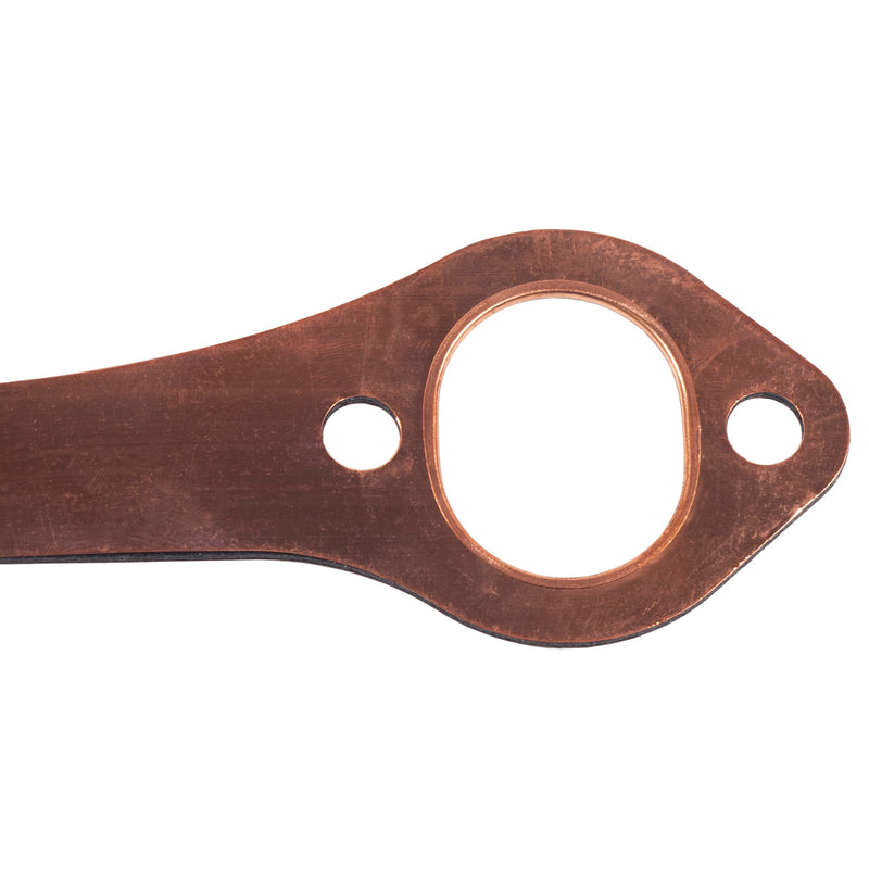 SBC Header Gaskets PH306,Oval Port Copper Exhaust Manifold Gaskets Compatible with Chevy 262 283 327 350 383 400 Small Block Gaskets,Copper Header Collector Gaskets,Reusable 2PCS.