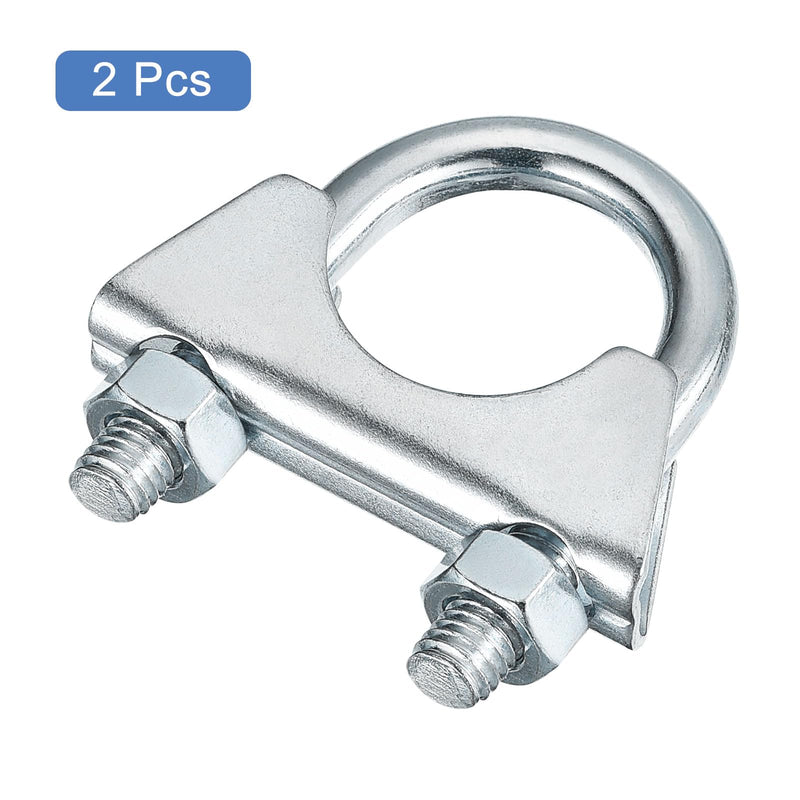 uxcell Muffler U-Bolt Clamps for 25mm(1") Diameter Exhaust Tail Pipe, 2pcs Exhaust U Clamp Saddle Type U-bolt Clamps 2