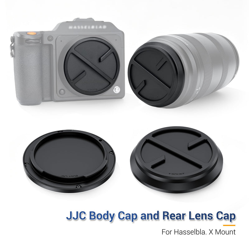 JJC Body Cap Cover & Rear Lens Cap for Hasselblad X Mount Camera XCD Lens | for Hasselblad X1D-50c X1D II 50C X2D 100C 907X & CFV 50C Camera with 35-100mm f/2.8-4 E, XCD 20-35mm f/3.2-4.5 E Lens Body Cap and Rear Lens Cap