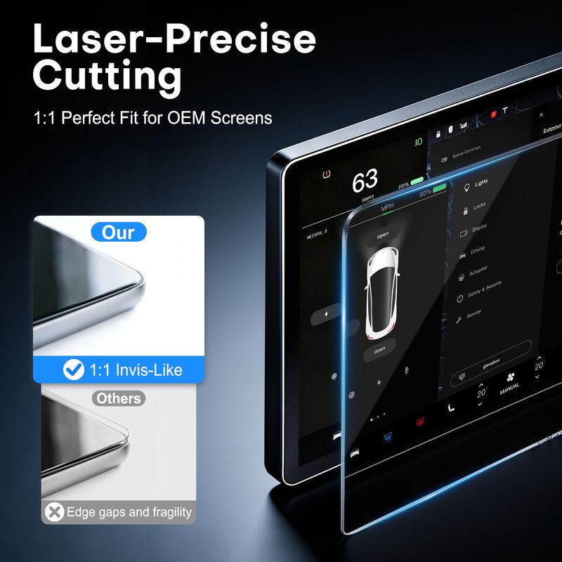 BJSIA Screen Protector compatible with 2026 Tesla Model Y Juniper(Premium & Performance) Screen Protector [No Glare & Anti-Fingerprint] – 16” Tempered Glass for Premium & Performance Model, Bubble-Free, with Alignment Kit – Model Y 2026 Car Accessories