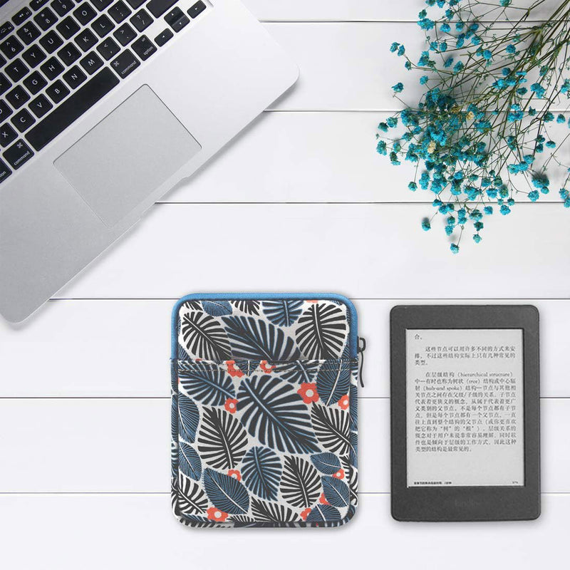 Ereader for Sleeve Case Bag for 6-7 inch Ereader Tablet Protective Cover Pouch Flower