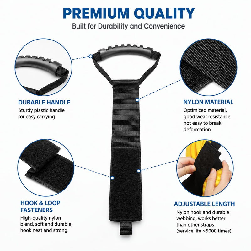 1pc Heavy Duty Storage Strap for Garden Hose Storage and Garage Use 22.05 Inch Durable Hanging Strap for Coiling Hoses Cords Tools