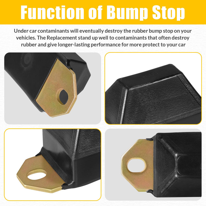 9.9137G Universal Bump Stop Leaf Spring Bumper Kit, fit for Jeep, SUVs and Trucks, for Jeep CJ5 (1976-1983), for Jeep CJ7 (1976-1986), 2-PACK