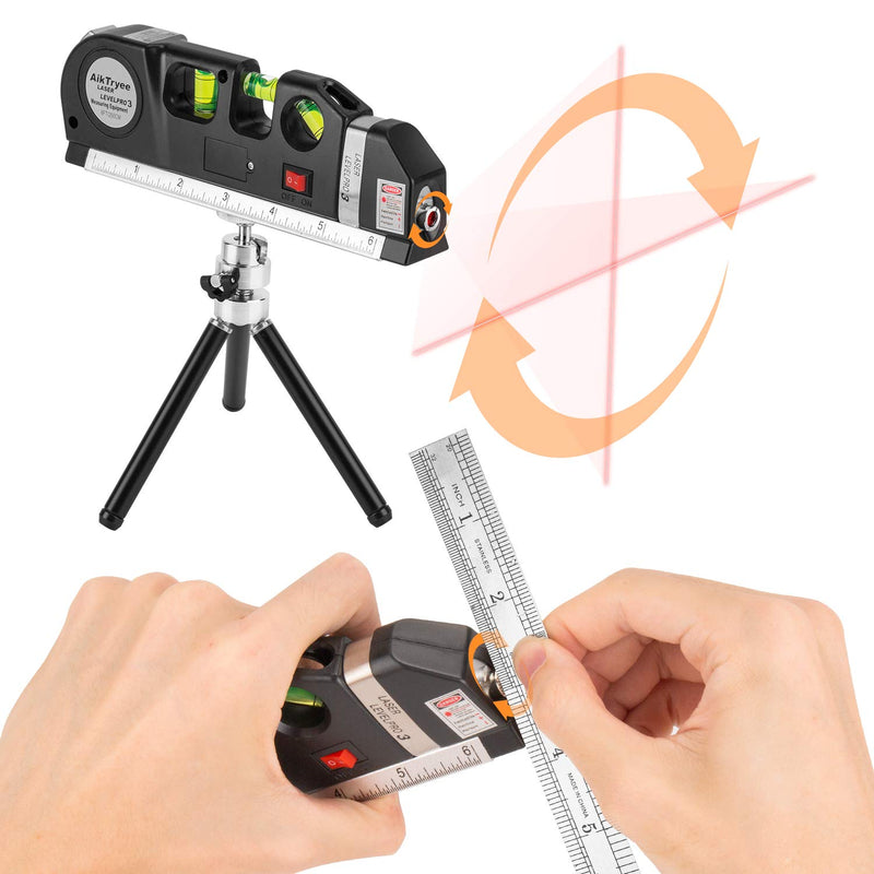 Laser Level Tool Multipurpose Laser Level Line Laser Kit With triangle bracket for Picture Hanging, cabinets Walls by AikTryee