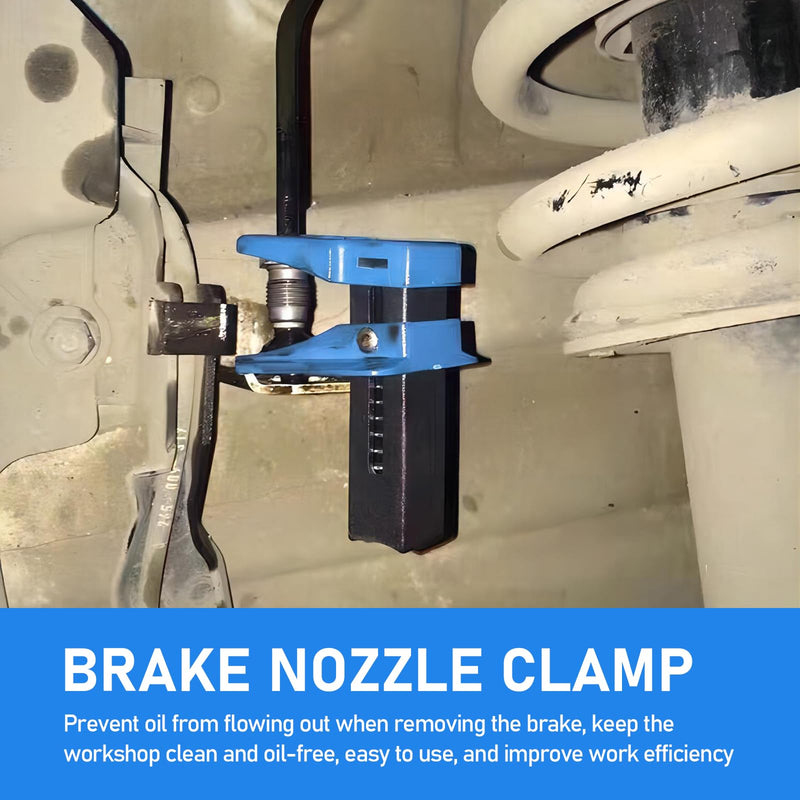 4 PCS Car Brake Line Clamp, Car Brake Oil Line Plug Tool, Brake Line Plug Automatic Fluid Stop Clamp Set, Universal for Most Cars (Blue)
