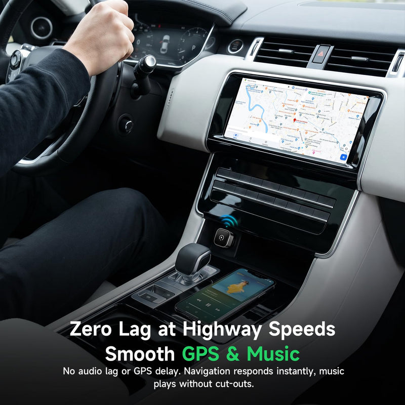 Wireless CarPlay Adapter for iPhone,Auto Connect Phone to Car,No Delay | 2026 upgraded,plug and play,OTA updates,compact size,wired to wireless,USB C,works with Apple CarPlay and Android Auto