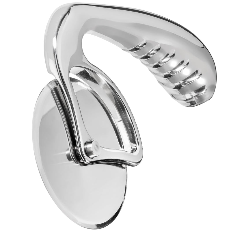 Pizza Cutter Wheel by Midnight Slice - Stainless Steel Food Slicer for Pizzas and more with Ergonomic Handle and Sharp Cutting Surface for Clean Cuts