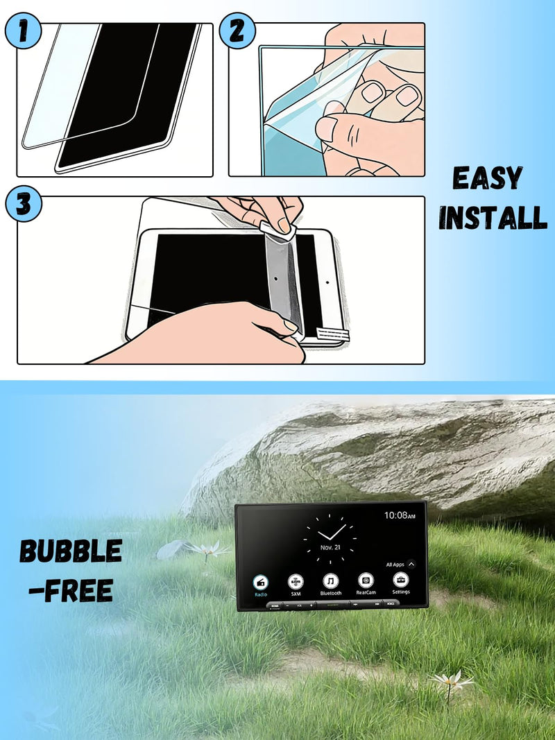 [2 Pack] for Sony XAV-AX6000 / XAV-AX4000 6.95" Hydrogel Film Screen Protector. Self-Healing Anti-Scratch Bubble Free Easy Installation.