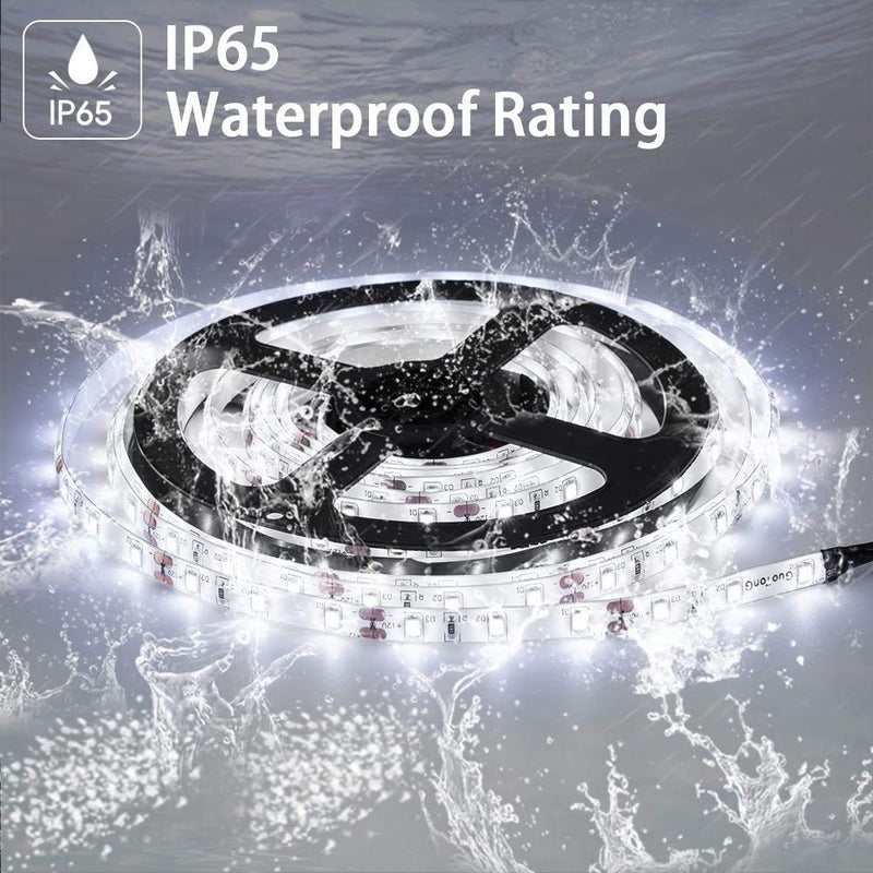 Pontoon LED Strip Lights, 12V 5M/16.4FT Waterproof Marine LED Light Boat Interior Lights, Boat Deck Light for Night Fishing, Ideal for Pontoon and Fishing Boat, Extension Cable Included (White) White (16.4FT)